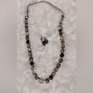 Swarovski crystal necklace and matching earrings